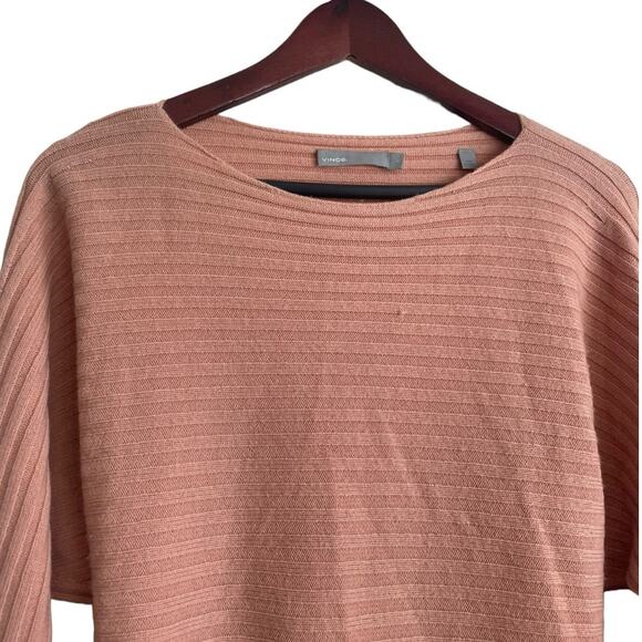 Vince Women‎ Sweater S Peach Wool Cashmere Tie Back Cottage Fairy Cozy Feminine - Picture 13 of 13